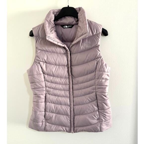 The North Face Womens Down Vest Jacket 550 Aconcagua Nude‎ Purple With Pockets - Picture 1 of 10